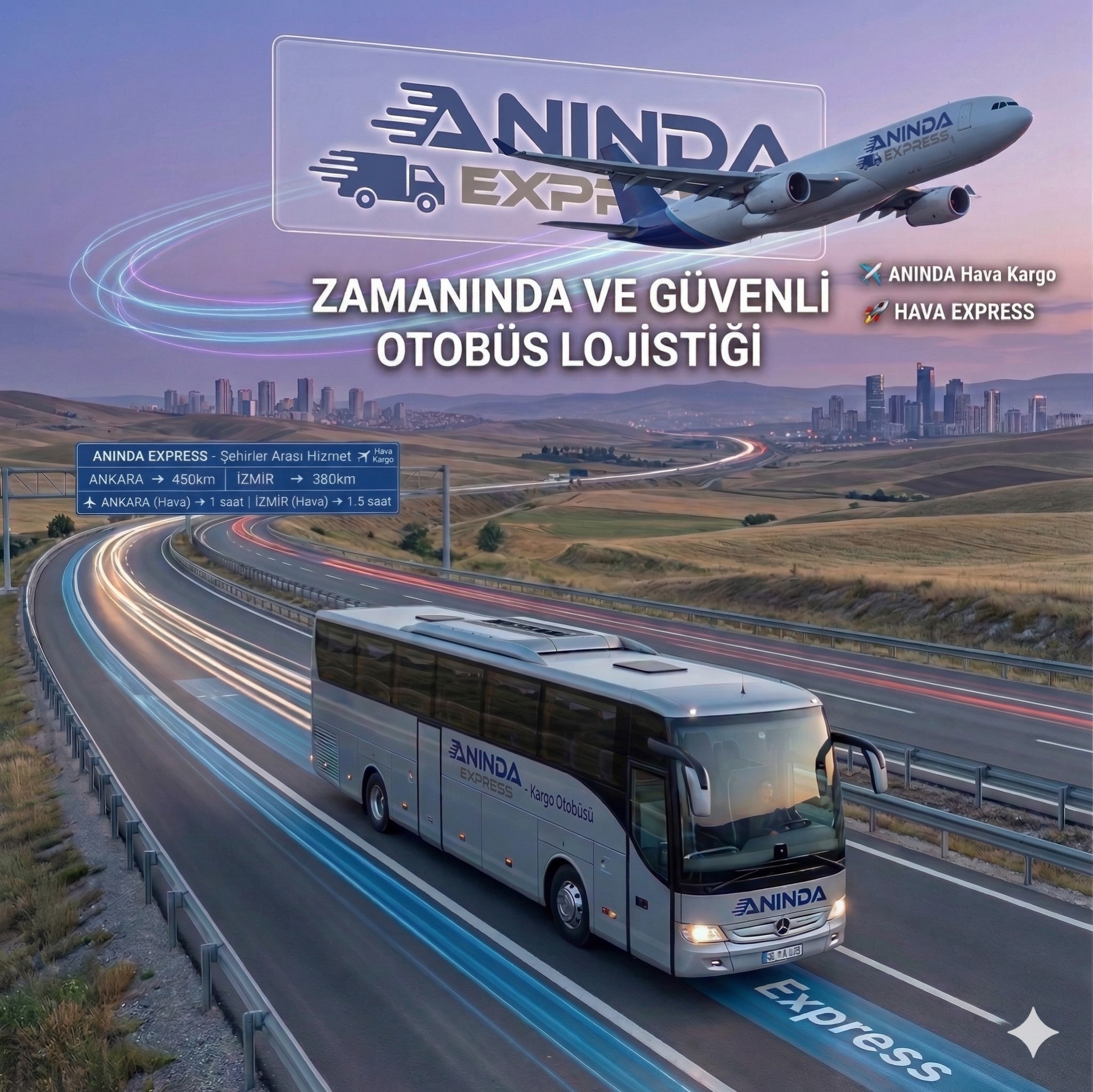 ✈️ Zamanla Yarışanlara Çözüm: Anında Express ile Otobüs ve Uçak Kargo Hizmeti